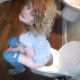 A pretty, blonde, Australian girl sits on a toilet, pisses and struggles to take a stubborn shit. Small plops are heard. She shows us her asshole, pushes more, but is too constipated to finish. 720P HD. 192MB, MP4 file. Over 8 minutes.